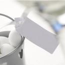 10 kleine Anhänger in weiß zum selber beschriften